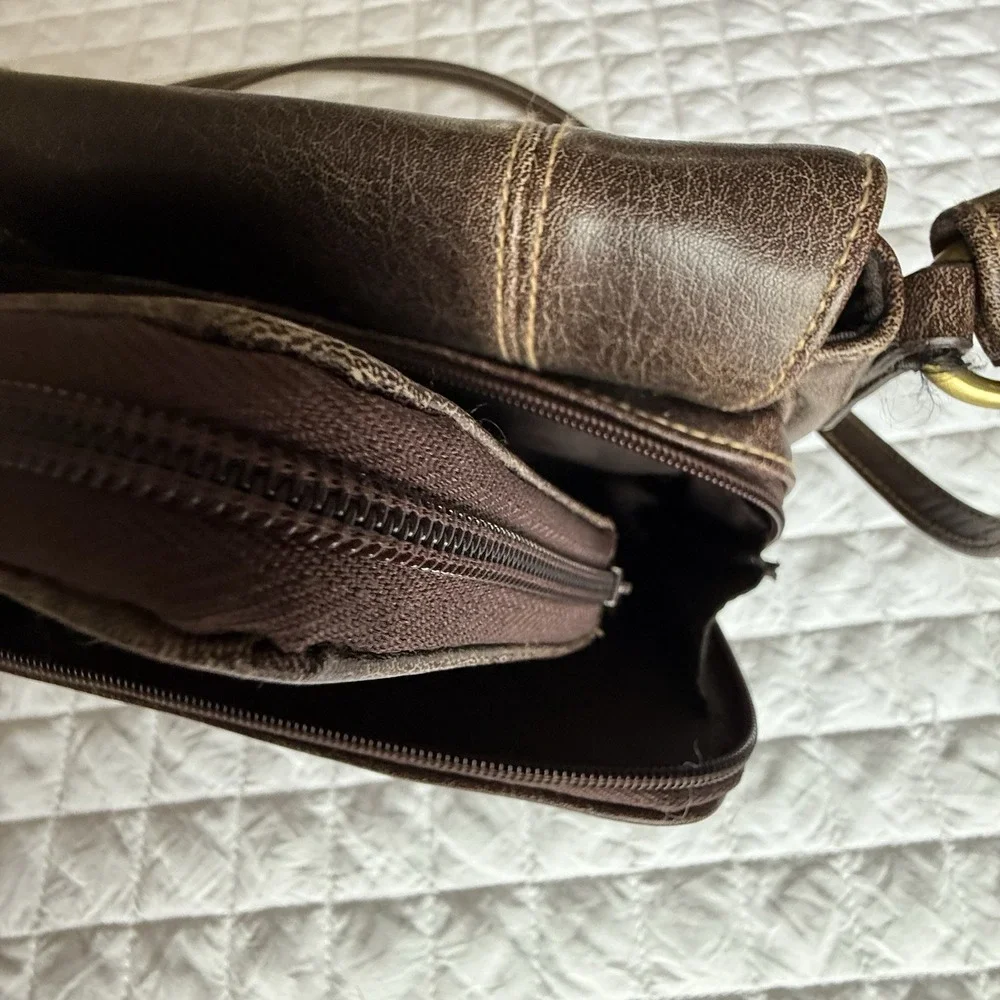 Q&A-Shoulder Bag-Purse-Vintage-Removable Organizer Wallet-Medium size-Brown‎ - Picture 13 of 14